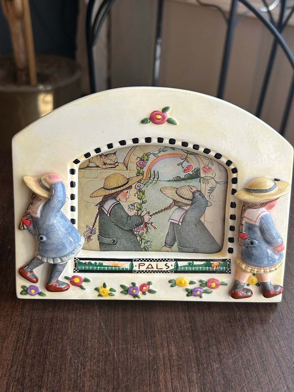 Mary Engelbreit Pals ceramic 3D picture frame released in 1994